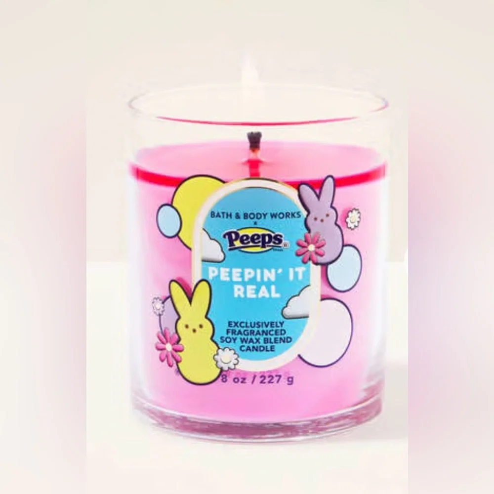 BATH & BODY WORKS PEEPIN’ IT REAL SIGNATURE SINGLE WICK CANDLE - Picture 4 of 4